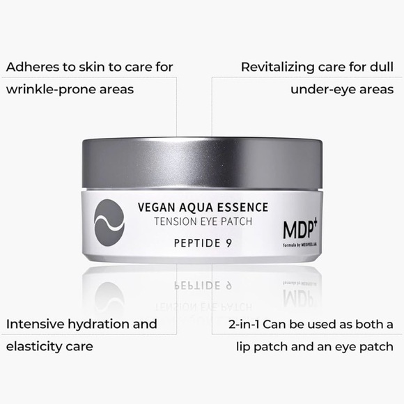 MDP Vegan Aqua Essence Peptide 9 Tension Eye Patch 60 ct Anti-Aging - Picture 2 of 5